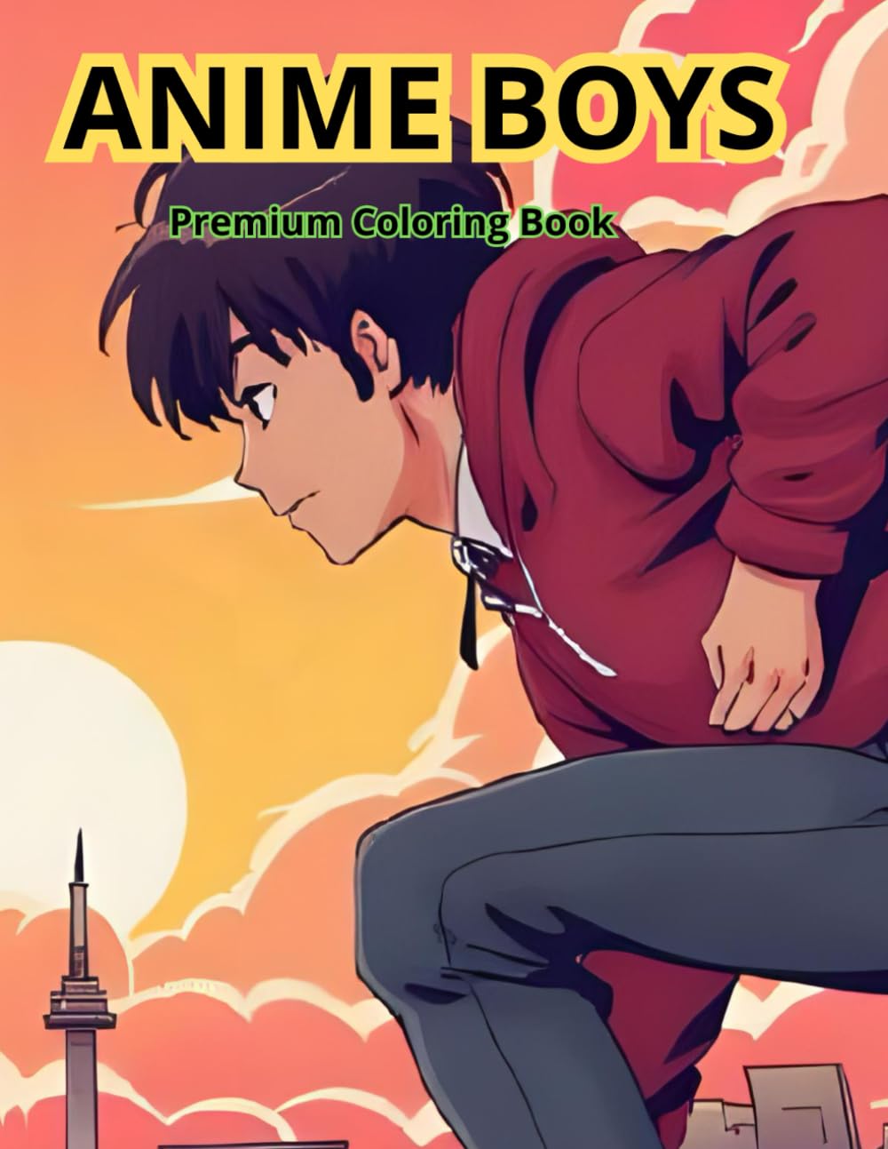Anime Boys: Premium Coloring Book – Dynamic Action Scenes, Cool Outfits & Epic Adventures for Boys Ages 8–12