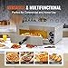VEVOR Pizza Oven Electric - 12 Inch Indoor Countertop Pizzaofen with Timer Adjust Temp <122-572℉>, 1500W Instant Pizzazz Maker with Handle, Crumb Tray, 360° Uniform Bake Cooker for Commercial Diner