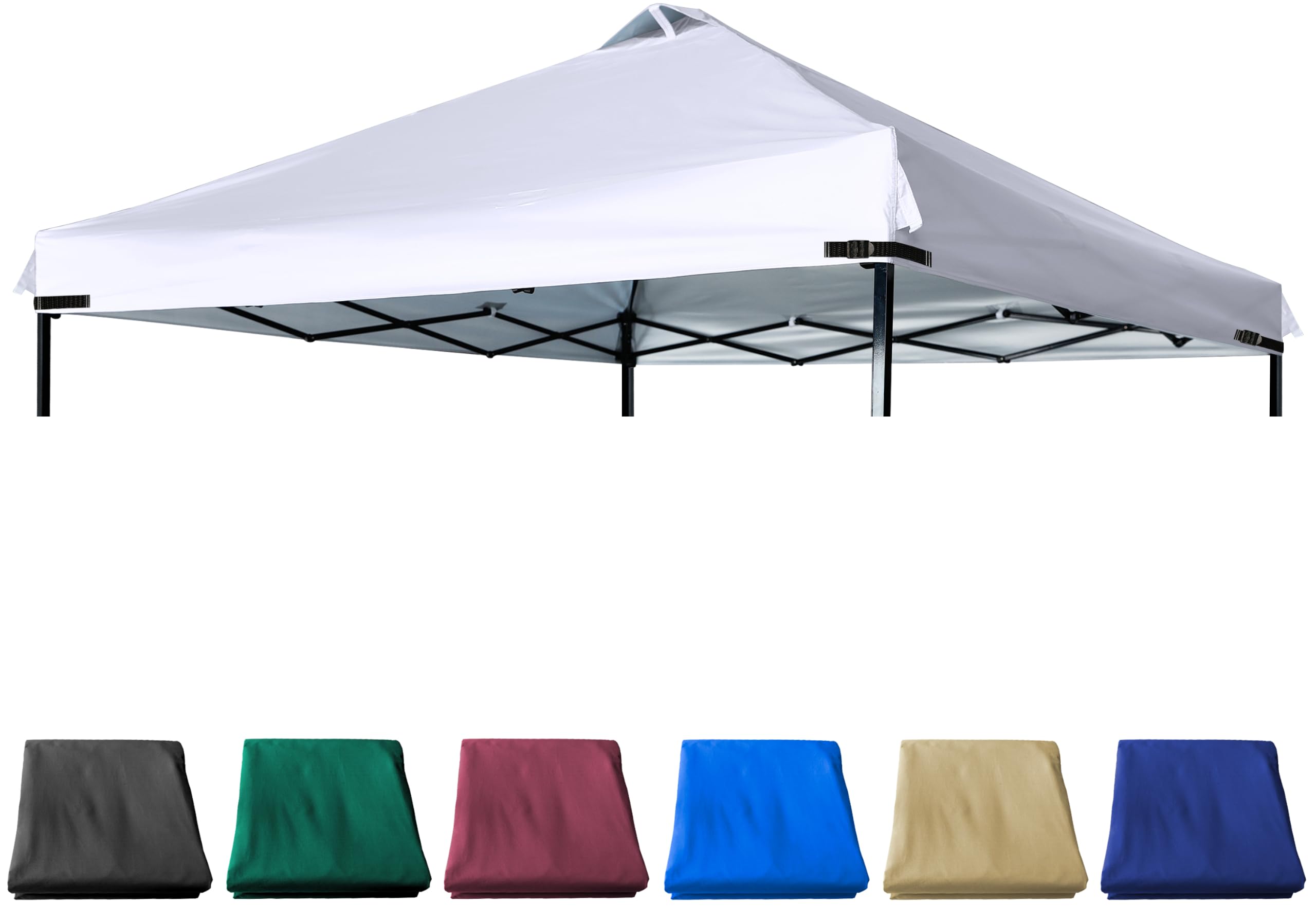 10x10 Canopy Replacement Top for Most 10x10 Straight Leg Canopy Frame, SPF 50+ and Waterproof, (White)-image-35