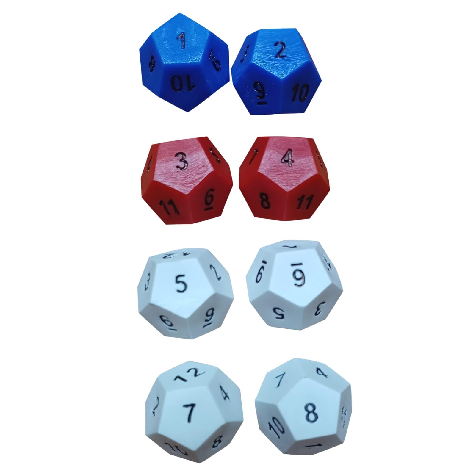 12 Sided DICE|POLYHEDRAL DICE|25 MM for Board Game|Toys & Hobbies|Games|Class Room Supplies|4 Pieces|D12 DICE 1