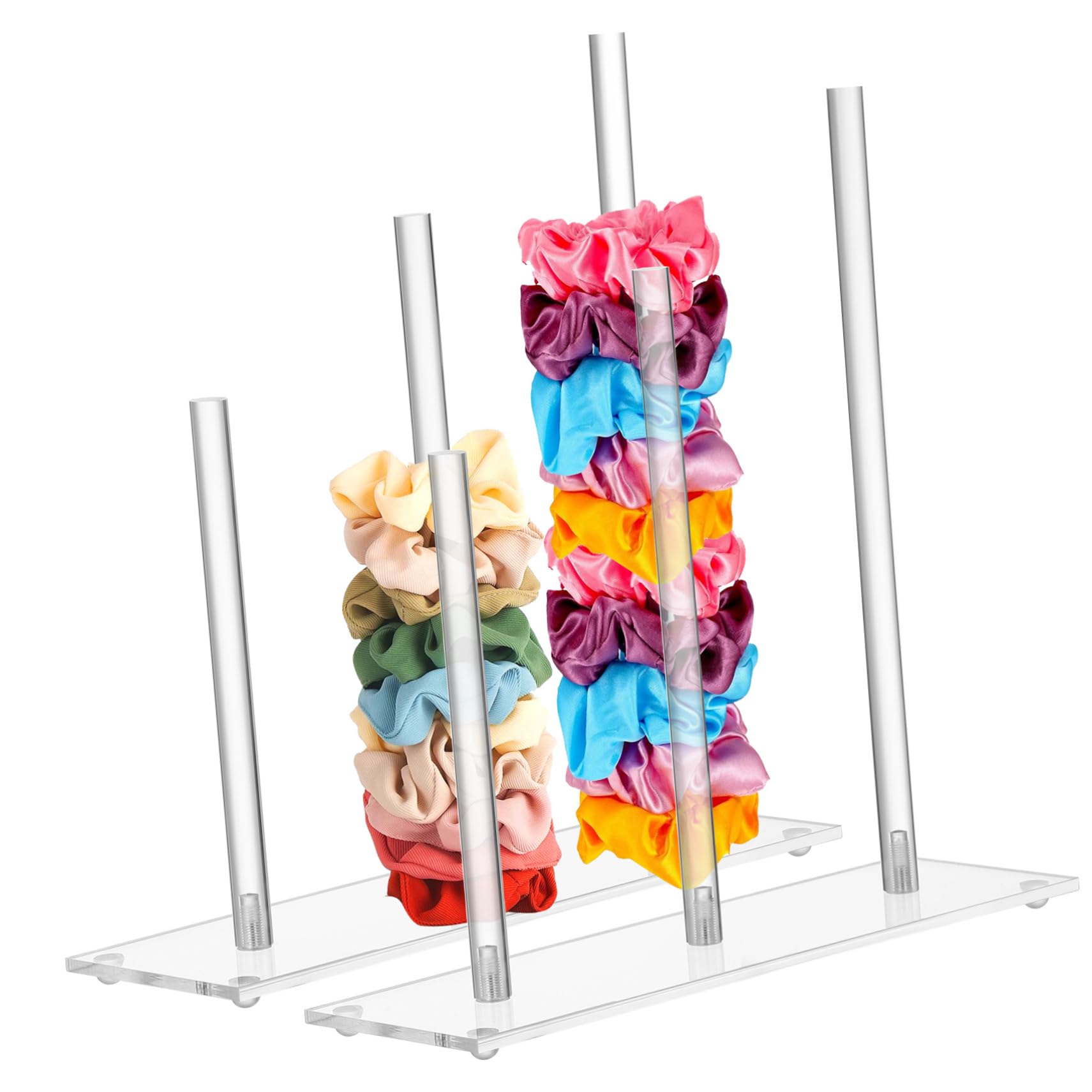 PRETYZOOM 2pcs Clear Hair Accessories Stand Multi Functional Scrunchie Holder Bracelet Rack for Efficient Organization and Elegant Display Vanity Dressing Table