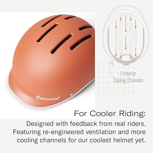 Miniatura 5 de Thousand Adult Bike Helmet Heritage 2.0 The Original Low Profile Retro Commuter Cycling Helmet Safety Certified for Bicycle Skateboard Road Bike
