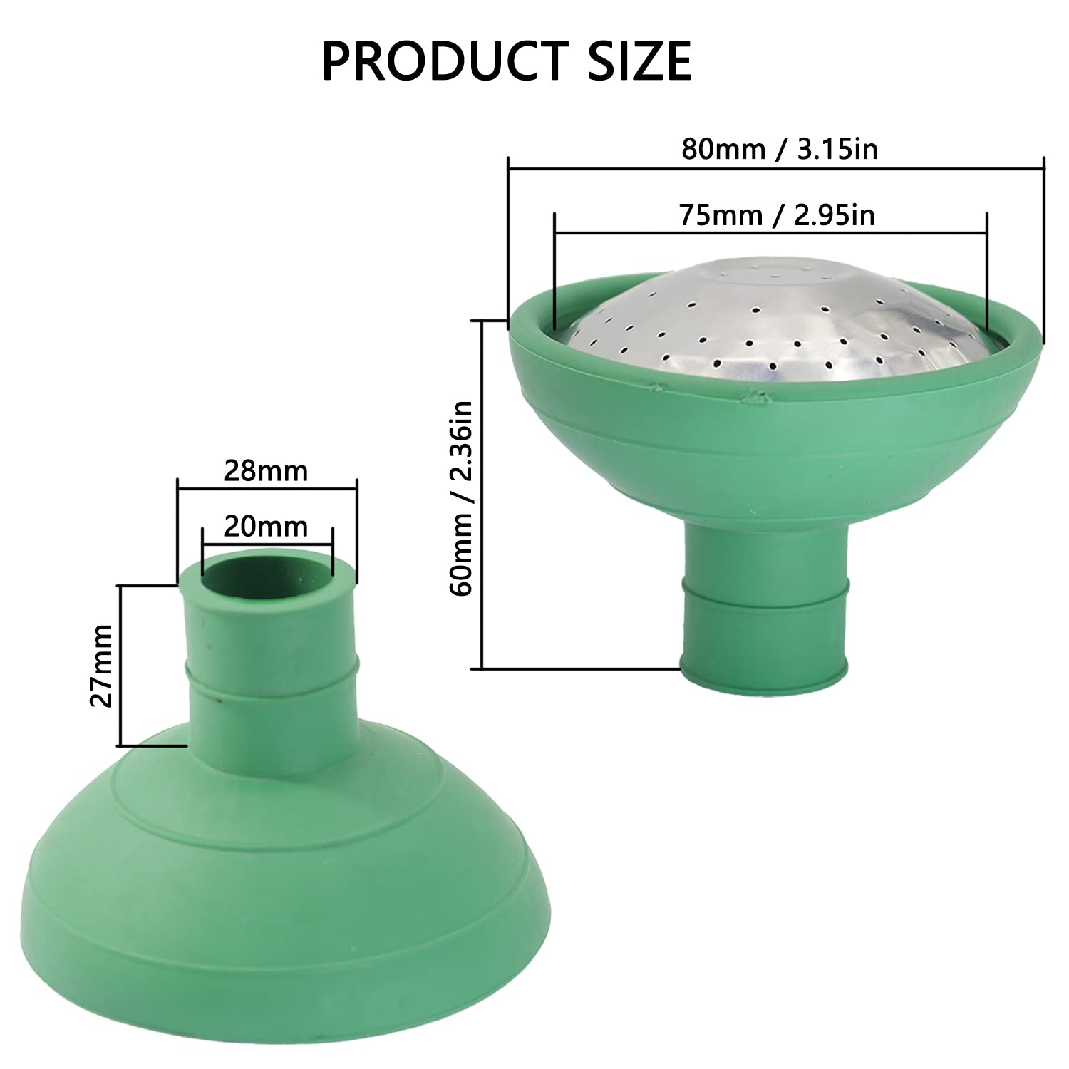 Testa Di Rosa Spruzzatore Per Annaffiatoio Universale - Ugello In Plastica Verde Con Fori Multipli, Facile Da Montare, Per Irrigazione Delicata Di Piante E Fiori In Giardino