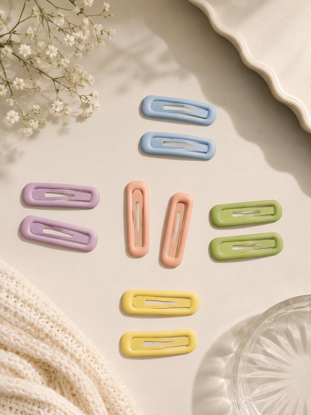 Hair clip / Candy Color Tic Tac / Hair Pins / Pastel Matte Snap Clips for Girls Toddlers Women / Trendy Metal Hair Accessories / Multicolor / 10 Pcs Girls Accessories / Matte Square Metal Clamps / Barrettes Simple / Claw Clips (Rectangle)-image-35