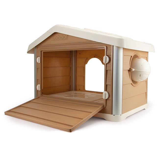 Foto 3 de 7 de LOBOO Caseta Perro Gato Exterior Modular Smartkave Alaska, Beige
