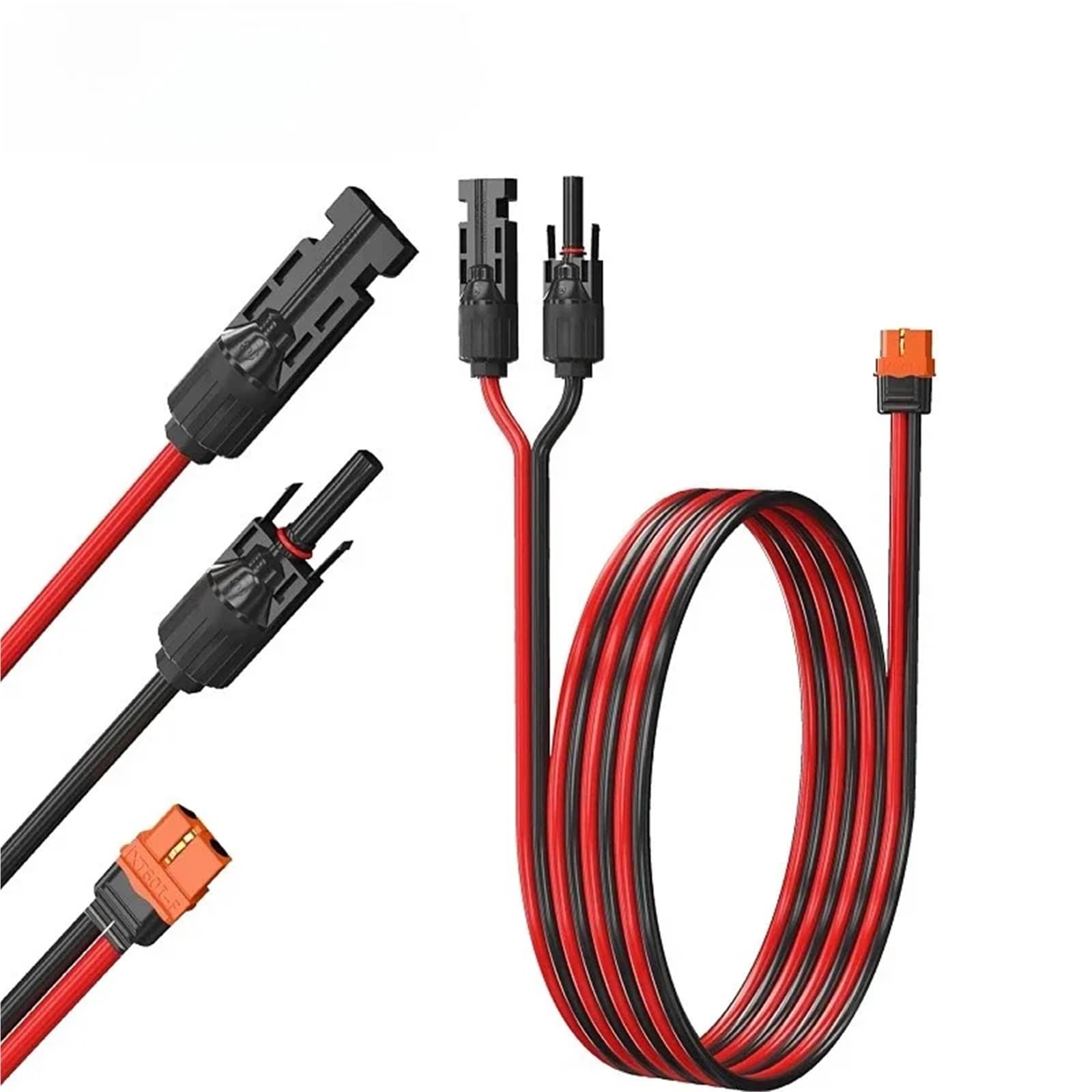 Adapter MC-4 na XT60I, kabel 10/12AWG, kabel do ładowania panelu słonecznego do generatora słonecznego, przenośny stan zasilania, 12AWG 5 m