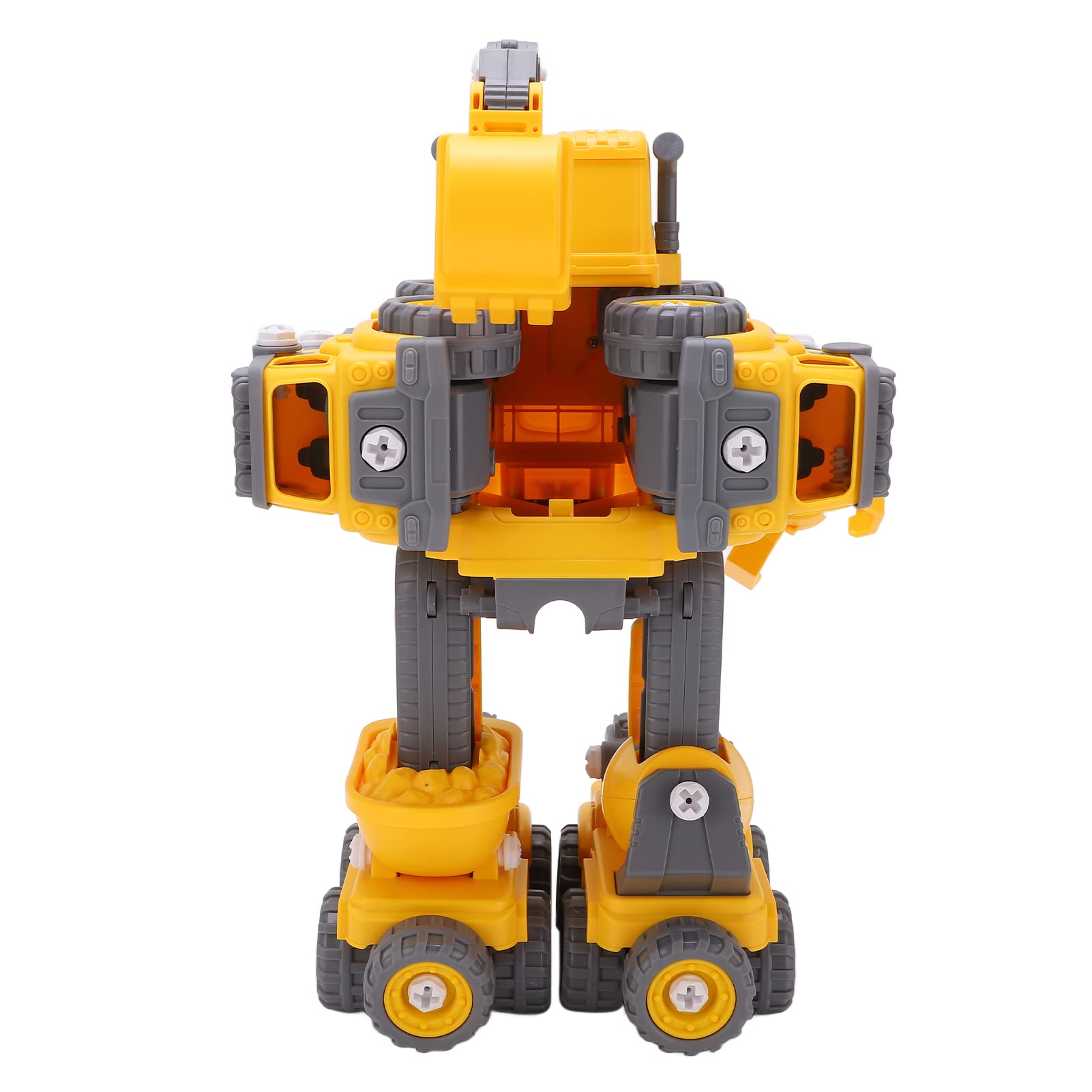 Jauarta 905‑B DIYC 5 in 1 Construction Truck Transform Into Robot Take Apart Robot Toys Vehicle Set for 3+ Year Old Boys Kids