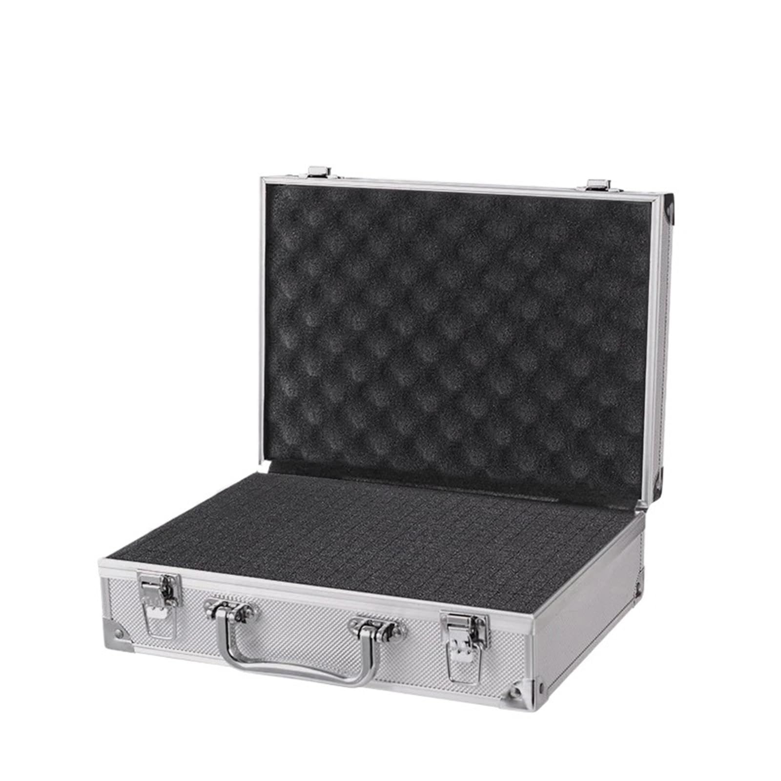 Aluminium Aktentasche ToolBox Tragbare Aluminium-Sicherheitsausrüstung, Werkzeugkasten, Instrumentenkoffer, Aufbewahrungsbox, Koffer, schlagfester mit Schwamm