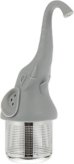 HEMOTON Thé Infuseur en Forme D' éléphant Lâche Feuille Boules À Thé avec Long Manche Silicone Passoire À Thé Plus Raide pour Thé en Vrac À Base de Plantes Thé Amant Cadeaux