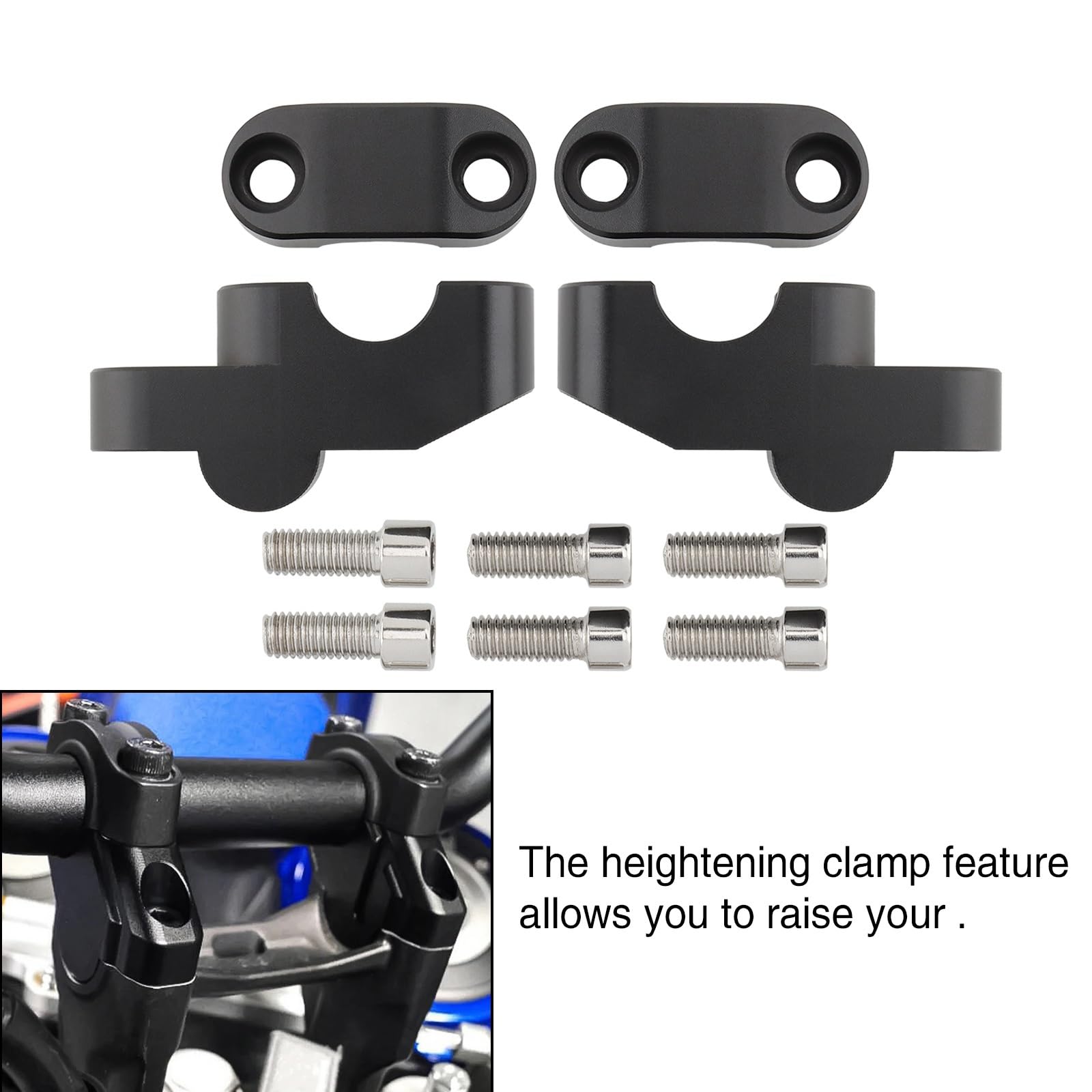 Risers De Guidon 22mm 25mm 28mm, Extension Arrière Déplacée pour Ducati Dirtbikes ATV