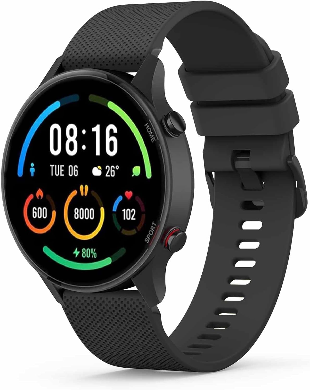 Cinturino Silicone 22mm Per Xiaomi Watch - Morbido, Traspirante E Anallergico, Nero - Foto 3