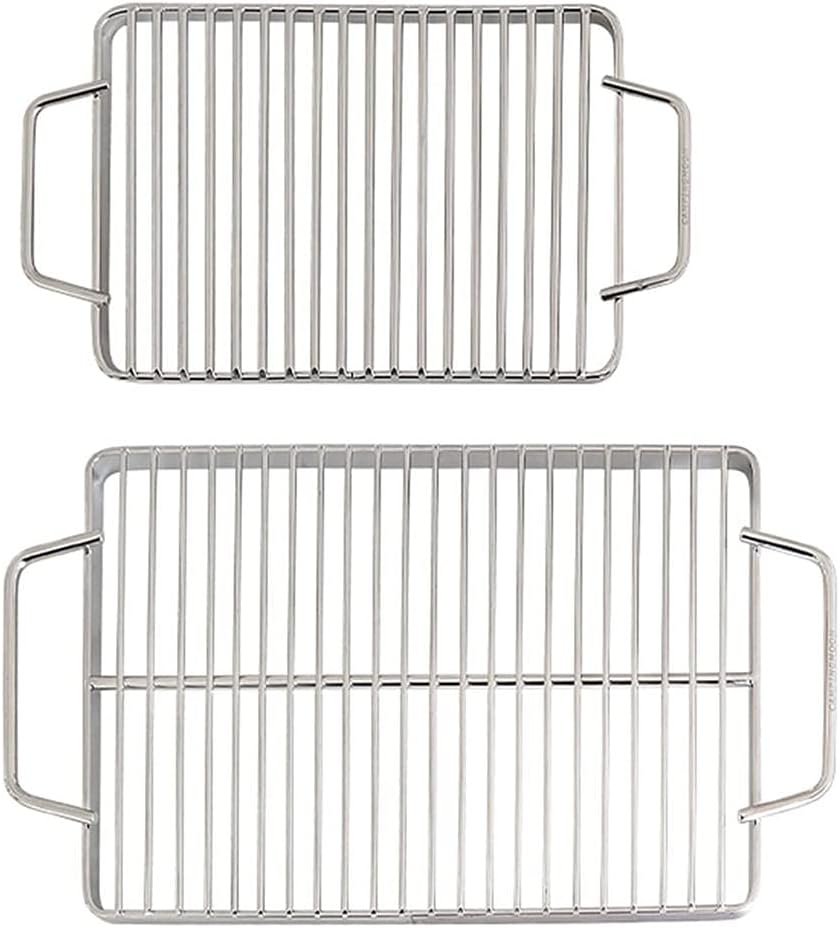 Steaming rack, stainless steel barbecue net, grilled fish barbecue net, multi-function bread dryer cooling frame-Small 8.3 4.8 0.5 inch