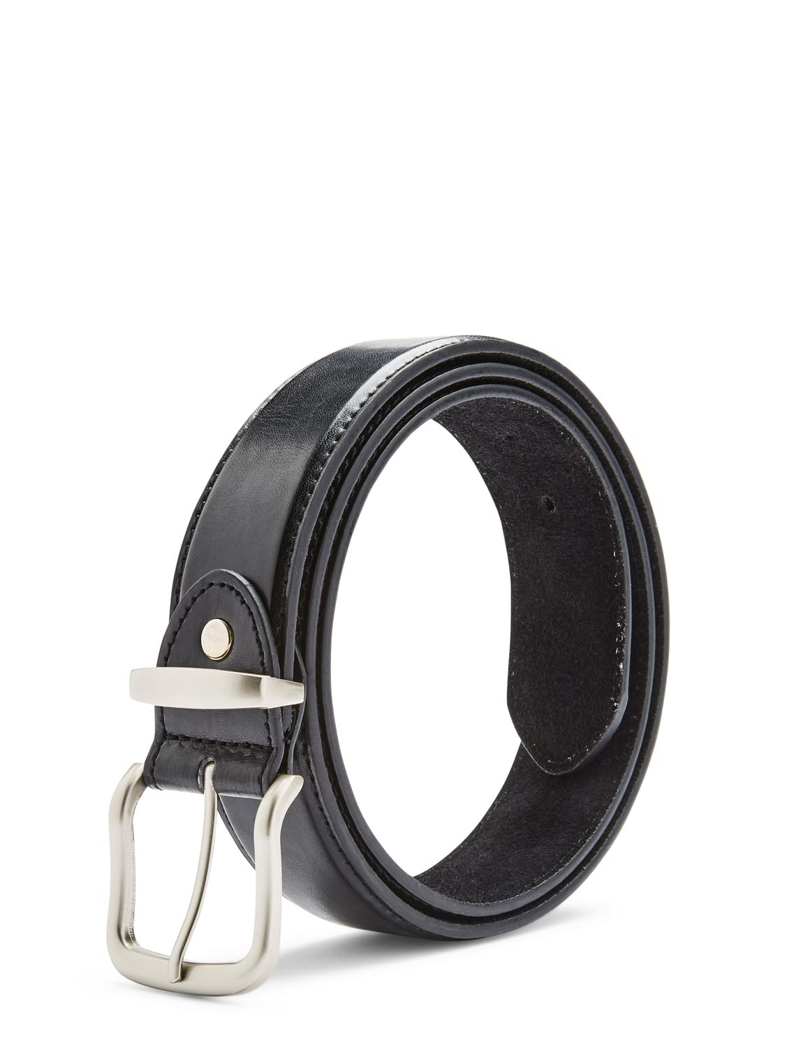 Chums Men's Leather Jean Belt Pack of 2 Black Brown 1.5 inch Black 36-38
