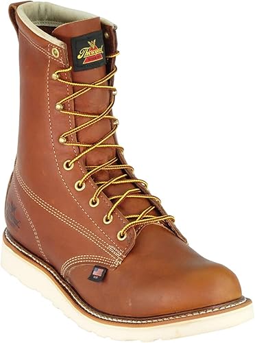 Miniatura 4 de Thorogood American Heritage - Botas de trabajo de 8 pulgadas para hombre hechas de cuero de primera calidad con suela de cuña antideslizante y