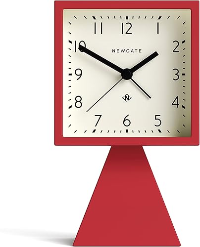 NEWGATE Brian Retro - Reloj despertador de escritorio, reloj despertador cuadrado, analógico, sin tictac, reloj despertador pequeño, esfera árabe, disponible en Yaxa El Salvador