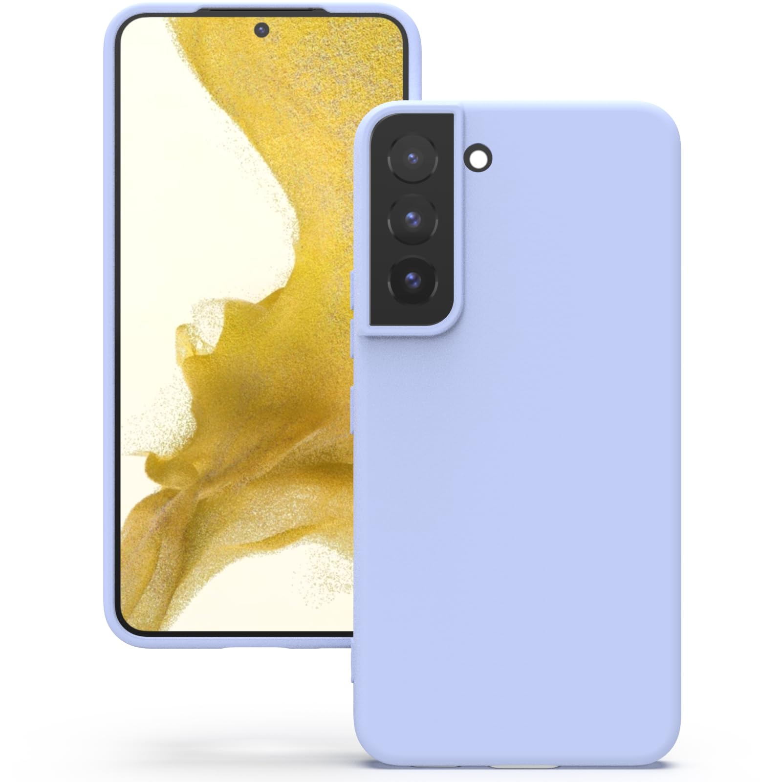 YATWIN Silicone Back Case for Samsung Galaxy S22 Plus, Soft-Touch Phone Back Cover for Samsung Galaxy S22 Plus - Lilac