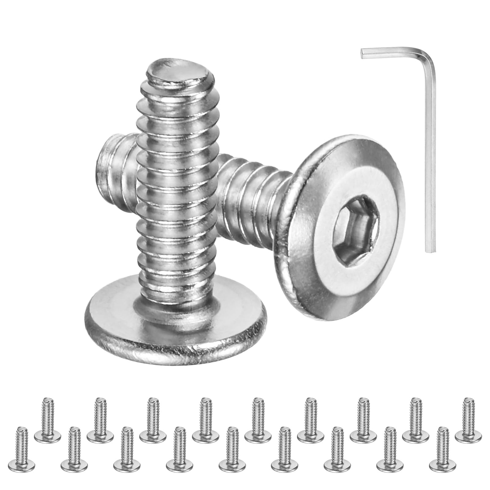 M METERXITY 20-Pack Flat Head Socket Cap Screws