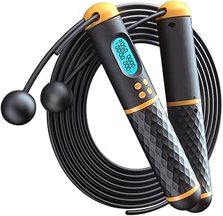 CLISPEED 1 Set Counting Jump Smart Jump Exercise Jump Adjustable Jump Heavy Handle Jumping less Jump Weighted Jump for Men Steel Wire Girls Jump Rope