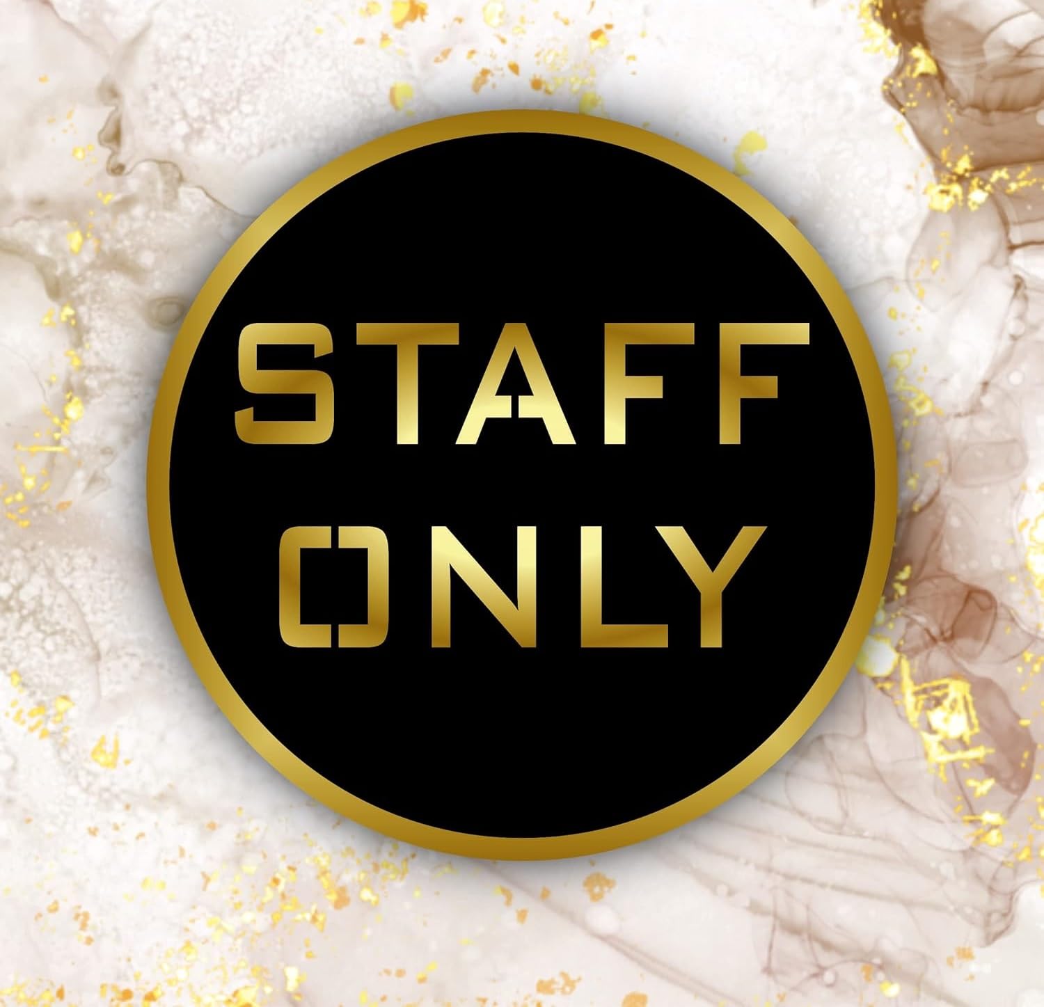 bd BRAHMANI DESIGN STAFF ONLY Signage nano Self-Adhesive Black School Office Hotel Restaurant Hotel Company Malls Kids Room Nursery Bedroom Playing Room