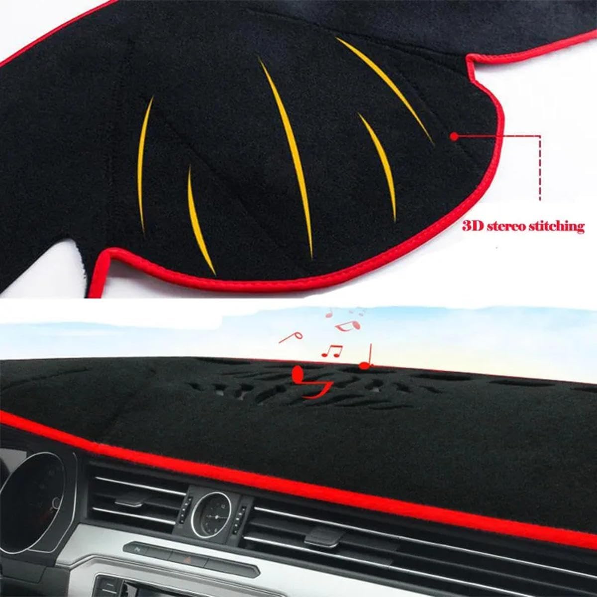 Fit for Toyota Crown 2004 2005 2006 2007 2008,Dashboard Cover,Black Dash Cover Mat,Car Dashboard Mat Anti-Glare Carpet