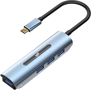 USB C Hub, 4 in 1 Type C Hub with USB3.0/ 3 USB2.0 for MacBook, Mac Pro, Mac Mini, iMac, Surface Pro, ChromeBook, XPS, PC, Flash Drive,and More Type C Devices