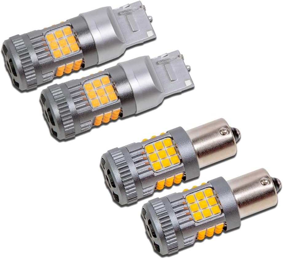 YOURS(ユアーズ) トライトン 適合 ウインカー 抵抗内蔵 フロント T20 リア S25 4個/1set 1500LM TRI