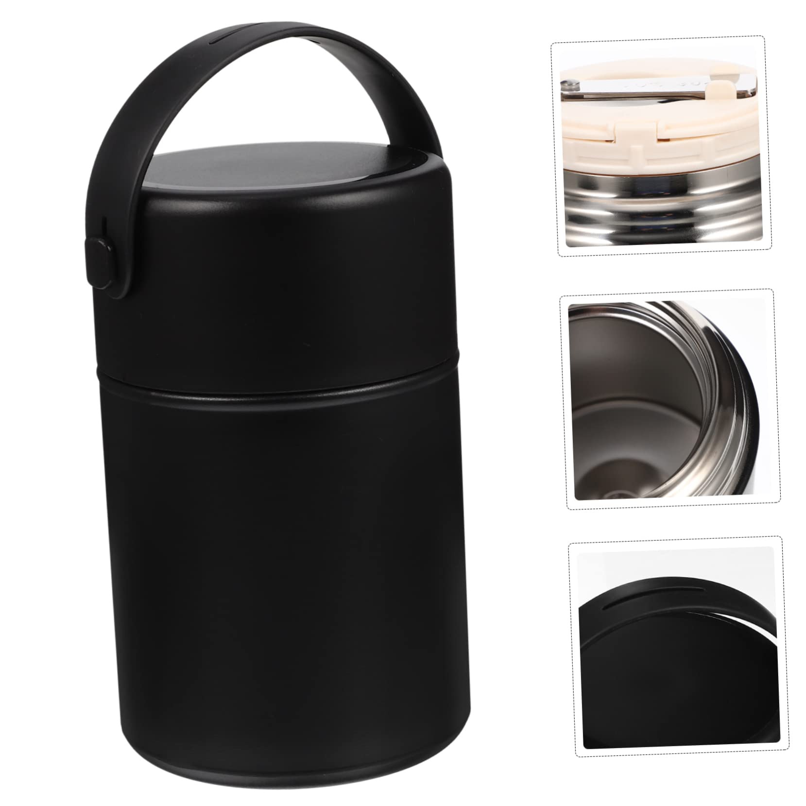 850ml Thermobehälter für Lebensmittel aus Edelstahl Doppelwandig Auslaufsicher mit Löffel und Griff für Outdoor Aktivitäten