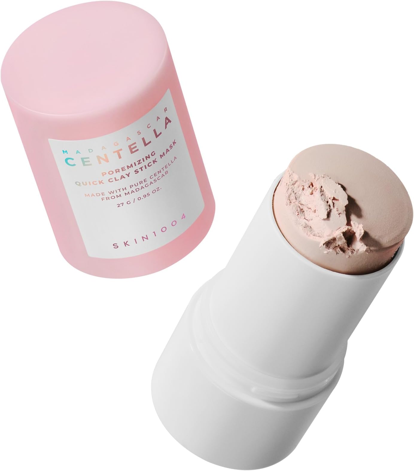 SKIN1004 [Hudson's Pick] Poremizing Quick Clay Stick Mask, Facial Clay Mask for Pores, Centella Clay Stick for Pore Minimizing, Pink Pore Mud Mask for Sebum Control, Korean Skin Care, 0.95 oz / 27g
