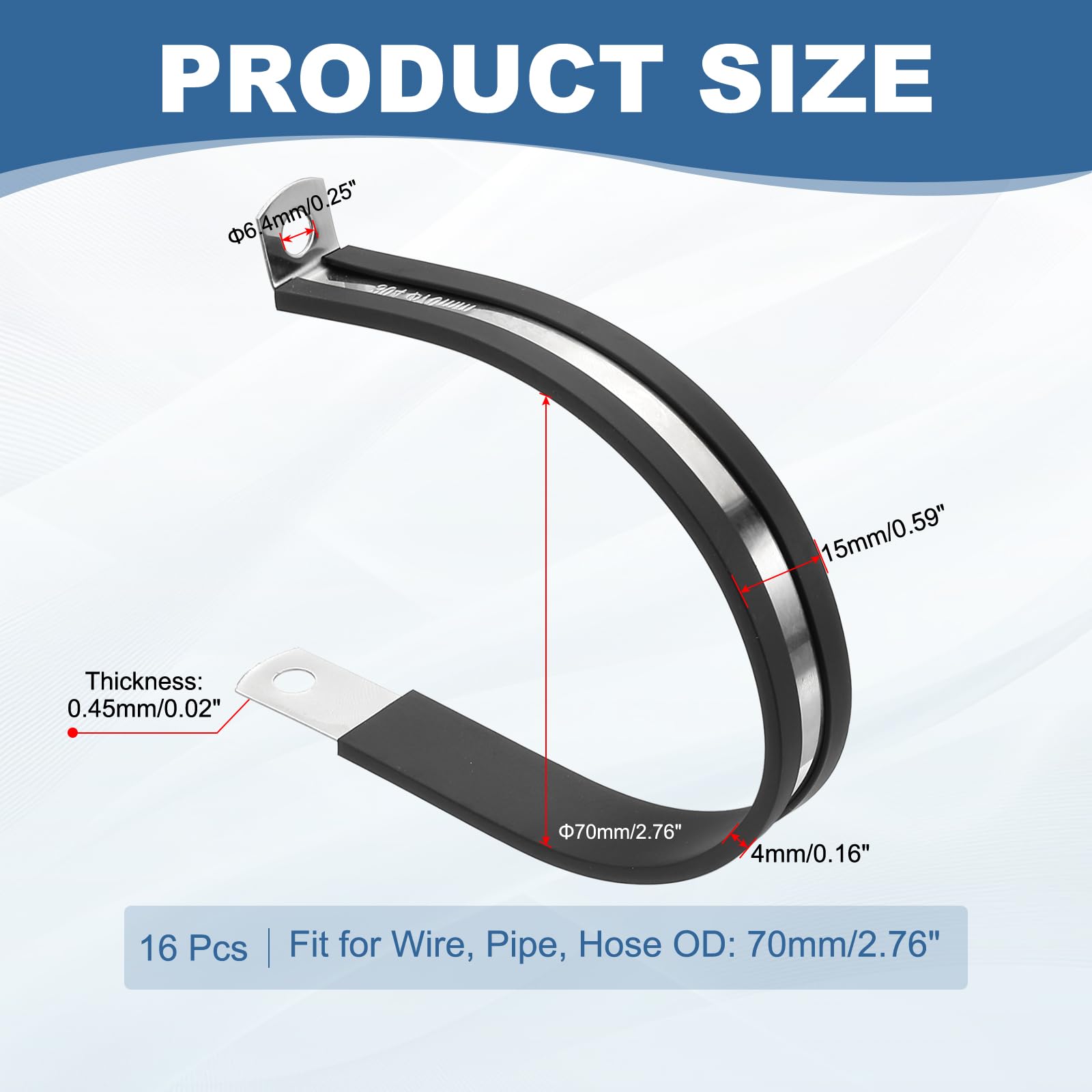 PATIKIL 2-3/4 Inch Cable Clamp - Image 2
