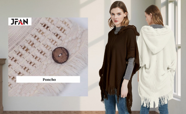 Modello poncho facle da lavorare, Poncho lavorato a magla, Modello