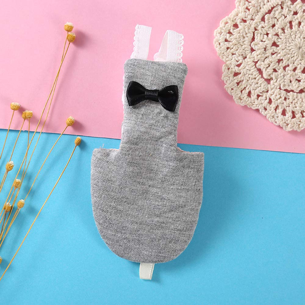 BeOneReusable Pet Bird Diaper Nappy, Parrot Pigeon Flying Suit, Hand-made Bird Pants (M, Gray)