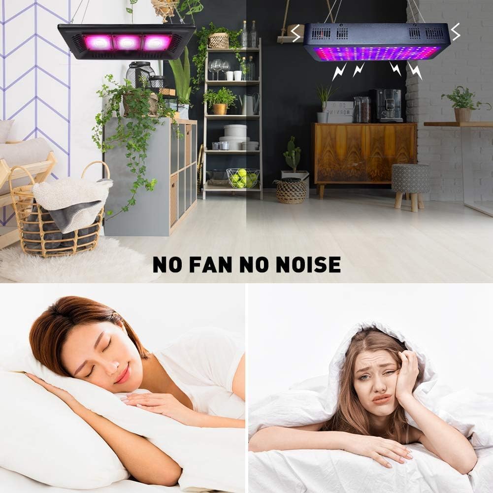 Profey Lampe Horticole, P600 Lampe Plante Interieur LED Spectre Complet, IP67 ETanche, Grow Light pour Une Culture Tout Au Long De L'AnnéE Avec Un éClairage De 270° - LumièRe Rose