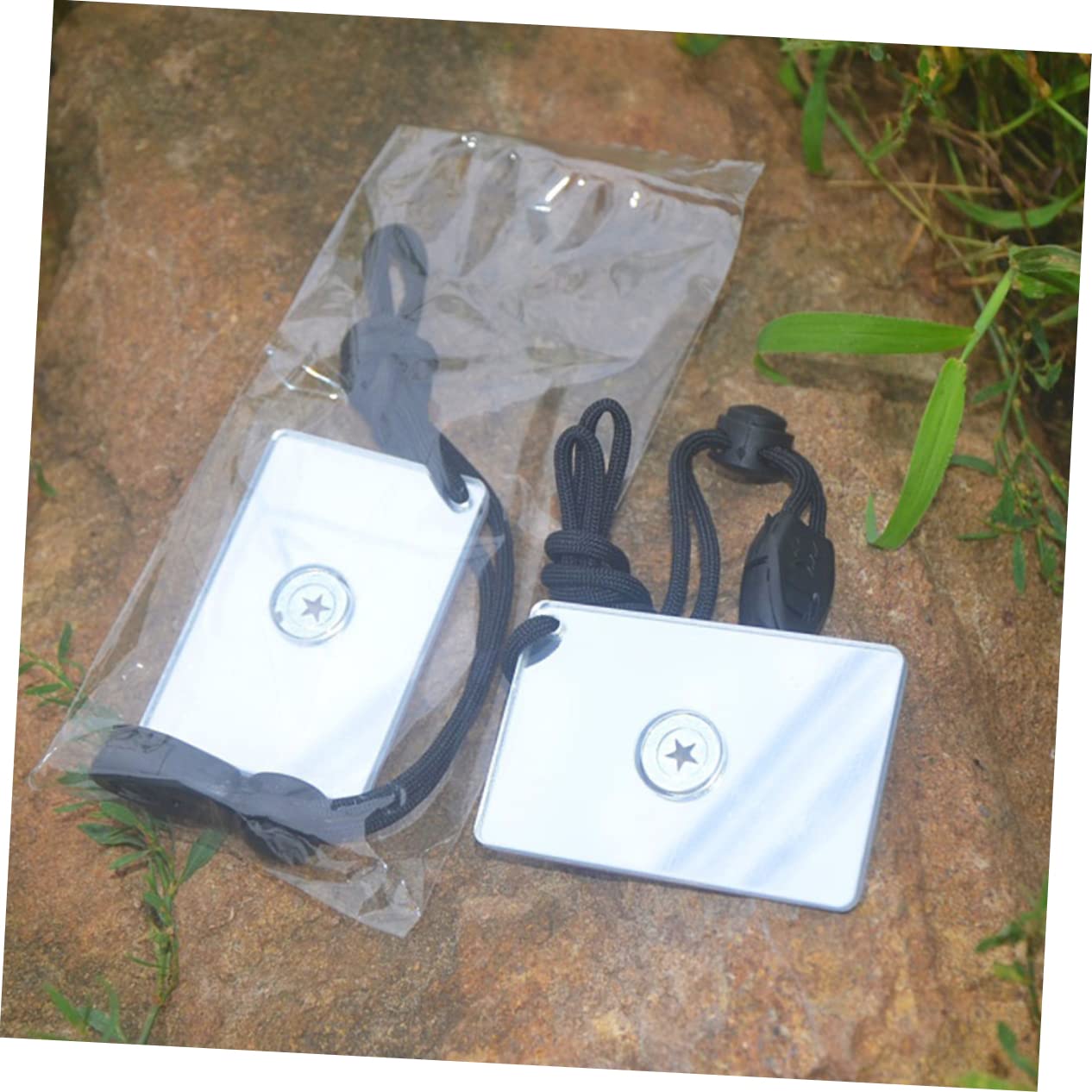 Sosoport 6stücke Multifunktionaler Signalspiegel Für Outdoor-aktivitäten Reflektierender Notspiegel Für Camping Wandern Und Im Freien