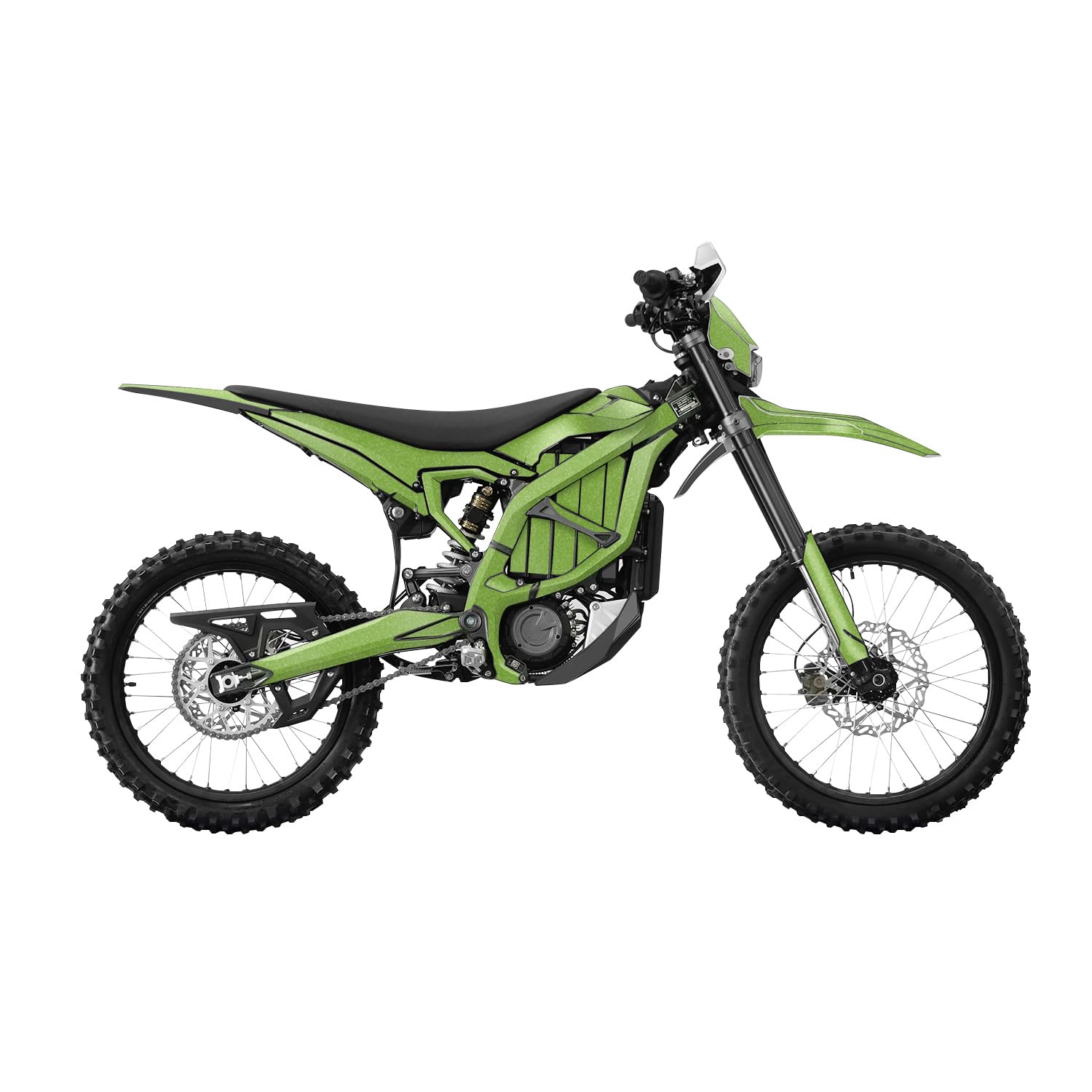 Glossy Glitter Surron Ultra Bee Graphics Kit Wrap - Solid Lime Green - Sur-Ron Skin - Premium 3M Vinyl Protective Wrap Decal Cover - Easy to Apply | Crafted in The USA by MightySkins