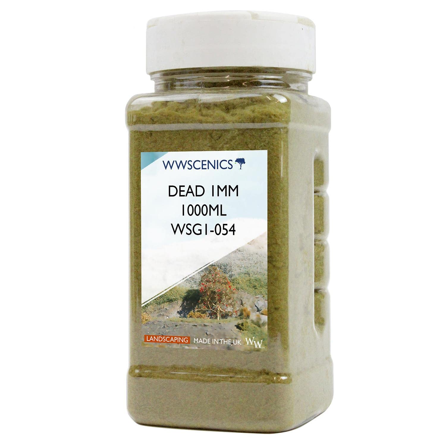 WWS War World Scenics WWScenics | 1mm Dead Static Grass | 1000ml Can | WSG1-054 | Realistic Model Scenery Material