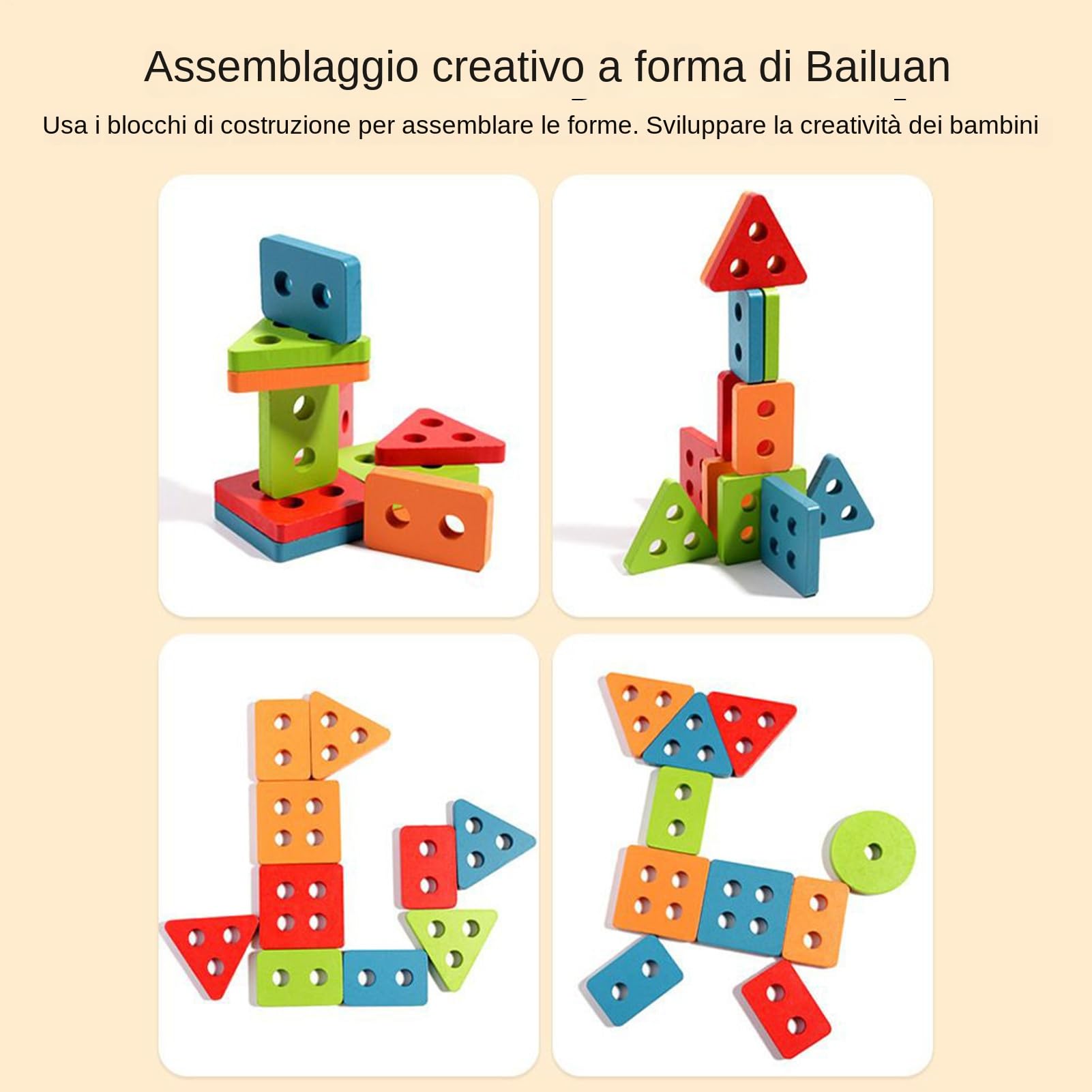 Giochi In Legno Da Ordinare E Impilare Giocattolo Prescolare Educativo