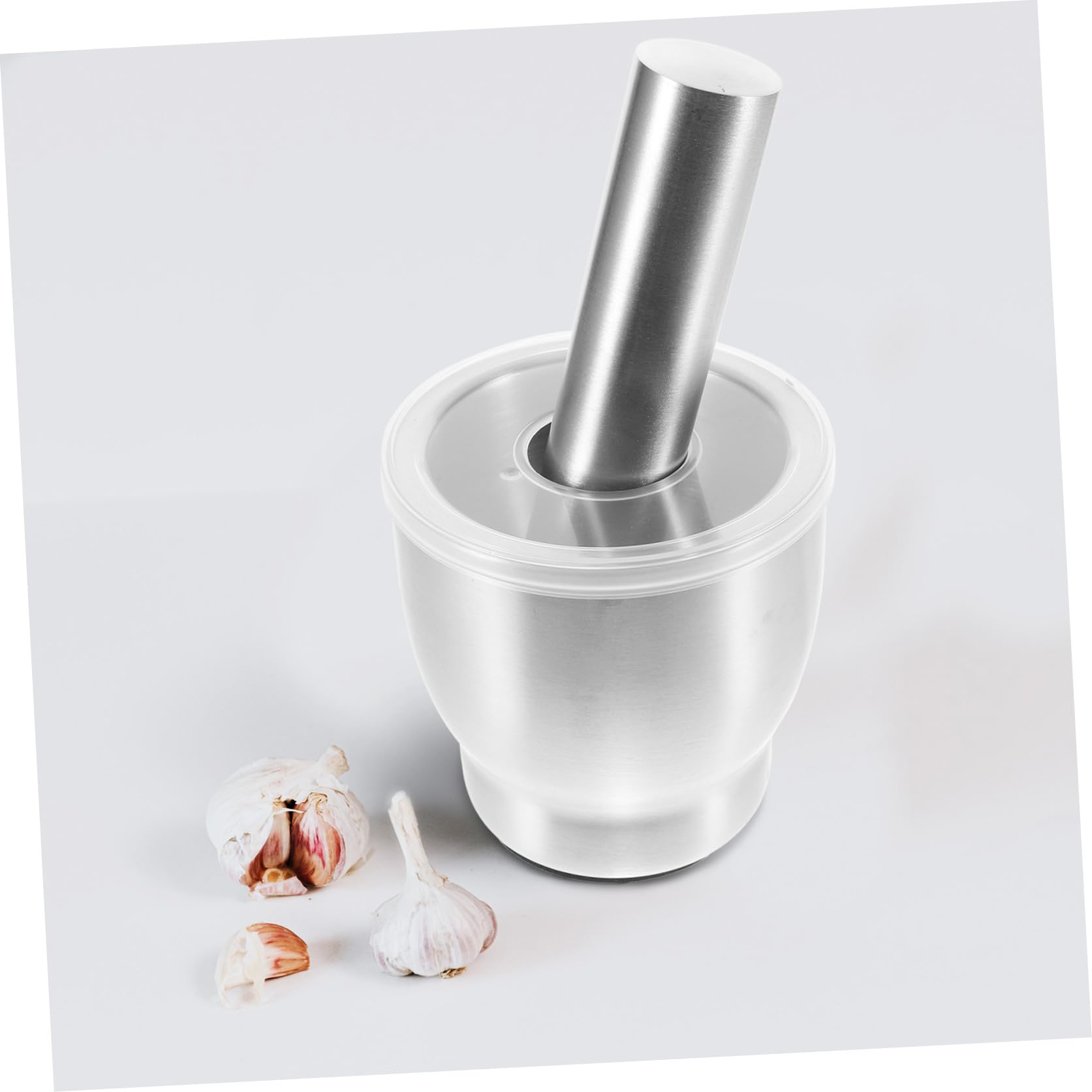 VICASKY Kartoffelstampfer aus Edelstahl Knoblauchpresse Pulverpresse für Gewürze Zuhause Kochen Mahlen von Pfeffer Kaffeebohnen Kartoffelpüree Babynahrung