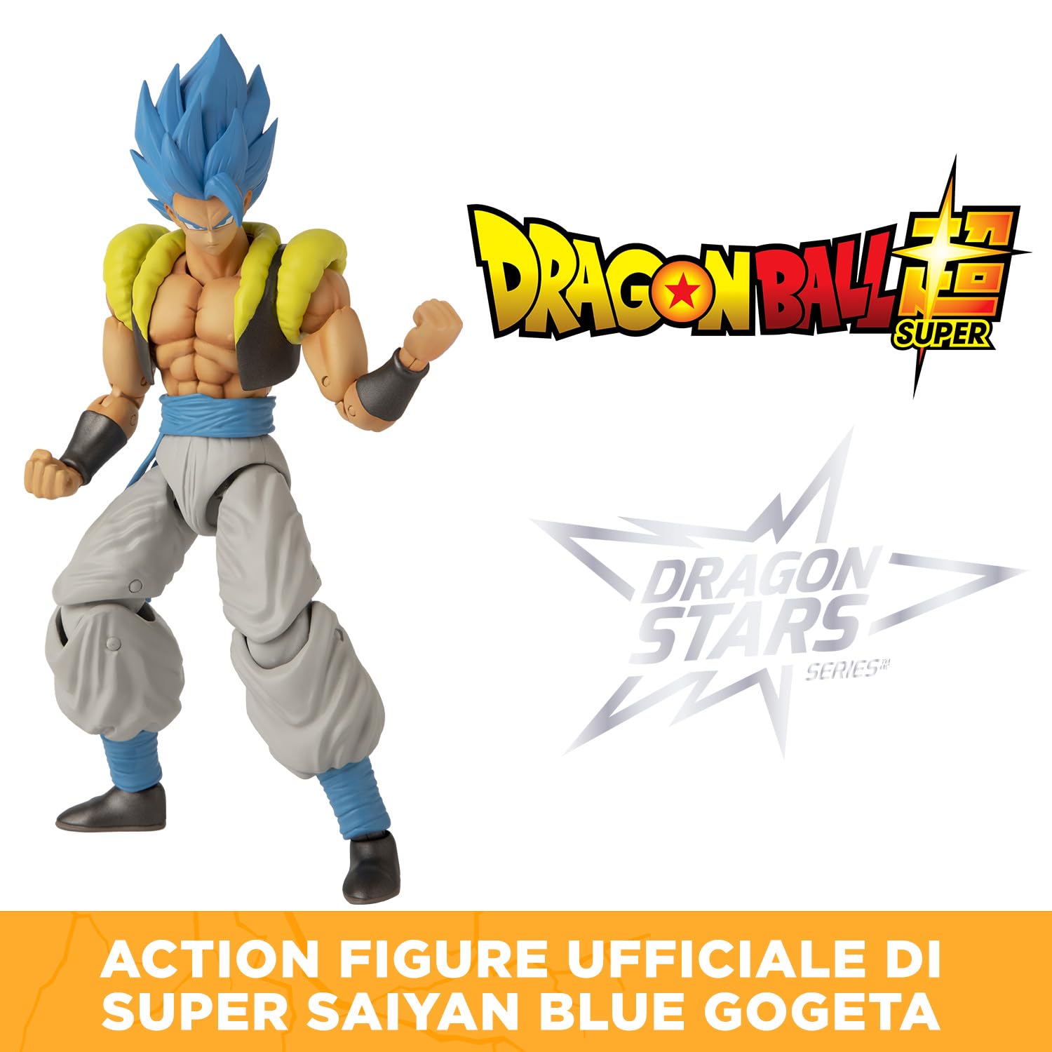 Dragon Ball Super Bandai Figurina Dragon Stars 17 cm - Super Saiyan Blue Gogeta - Figurina d'azione articolata - Licenza ufficiale Dragon Ball - Giocattolo per bambini 4 anni e + - 36187J