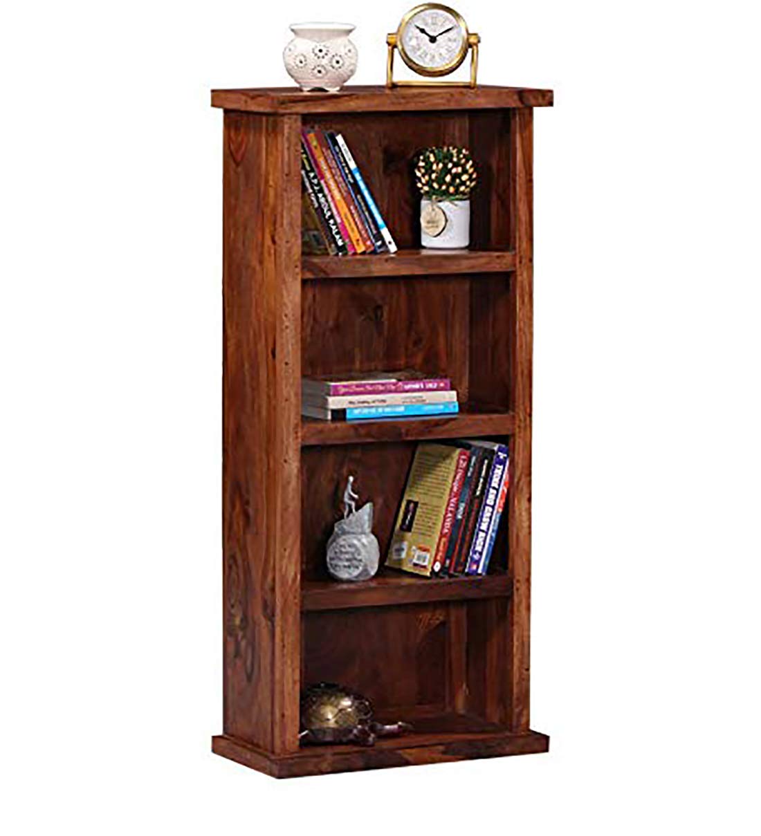 MADE WOOD Sheesham Wood Bookshelf for Home - Book Rack Wooden Book Shelves - Wooden Book Shelf in Provincial Teak Finish Display Shelf-image-35