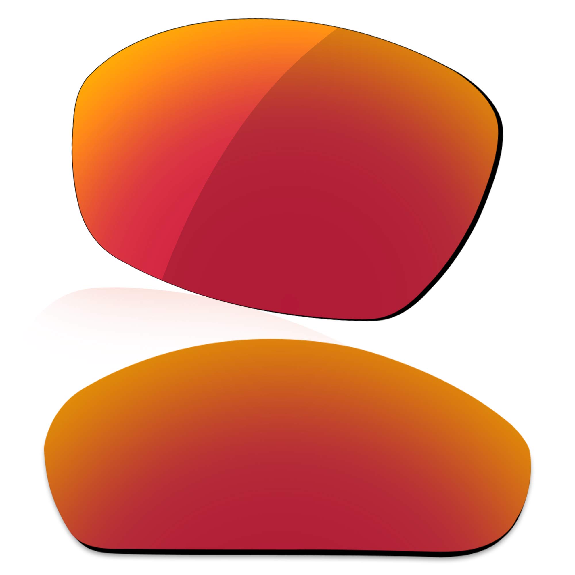 Lenzreborn Men's Fire Red - Polarized Mirrored Polarized Lens Replacet For Oakley Monster Dog Sunglass