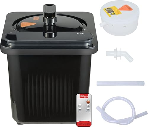 amocane Olla portátil de vapor de sauna de 4 litros, generador de vapor de acero inoxidable para saunas, hogar, spa, fumigación, máquina de vapor