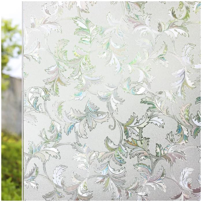 SUNBIRD Glass Window Film, Static Cling UV Blocking Removable Sun Blocking Heat Control Bathroom Privacy Film Vinyl 3D for Door,Home Office (60cm X 300cm, Leaf 3D) (B0CVRYDXN4) Amazon Price History, Amazon Price Tracker