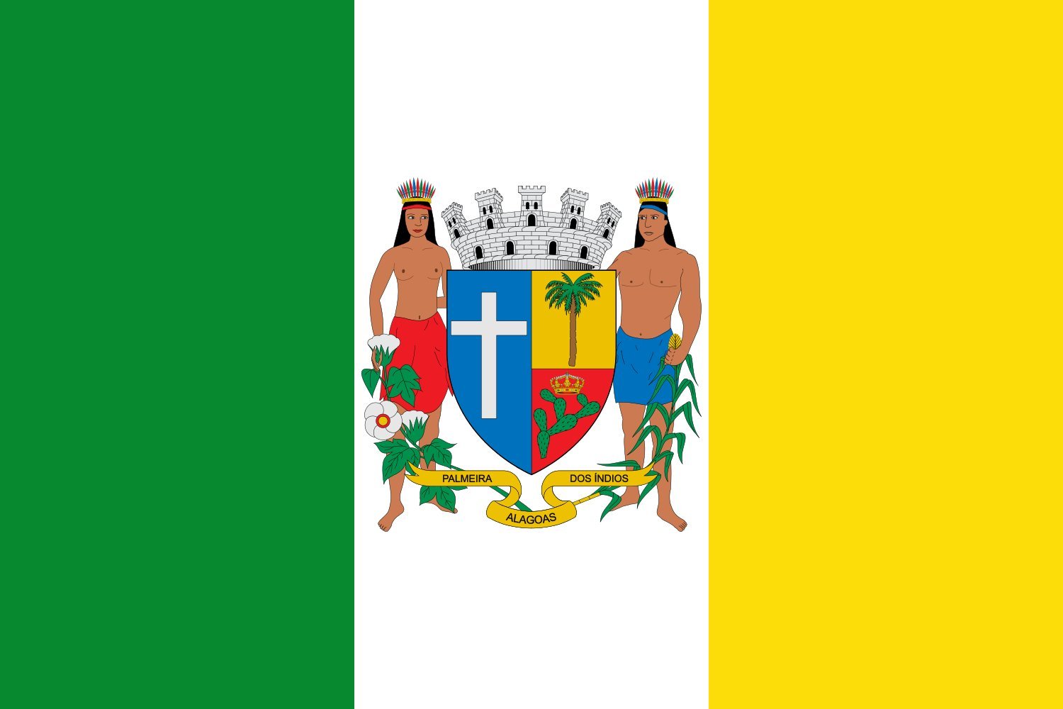 Drapeau Large Palmeira dos Índios - AL : Solution Durable pour Rassemblements Officiels