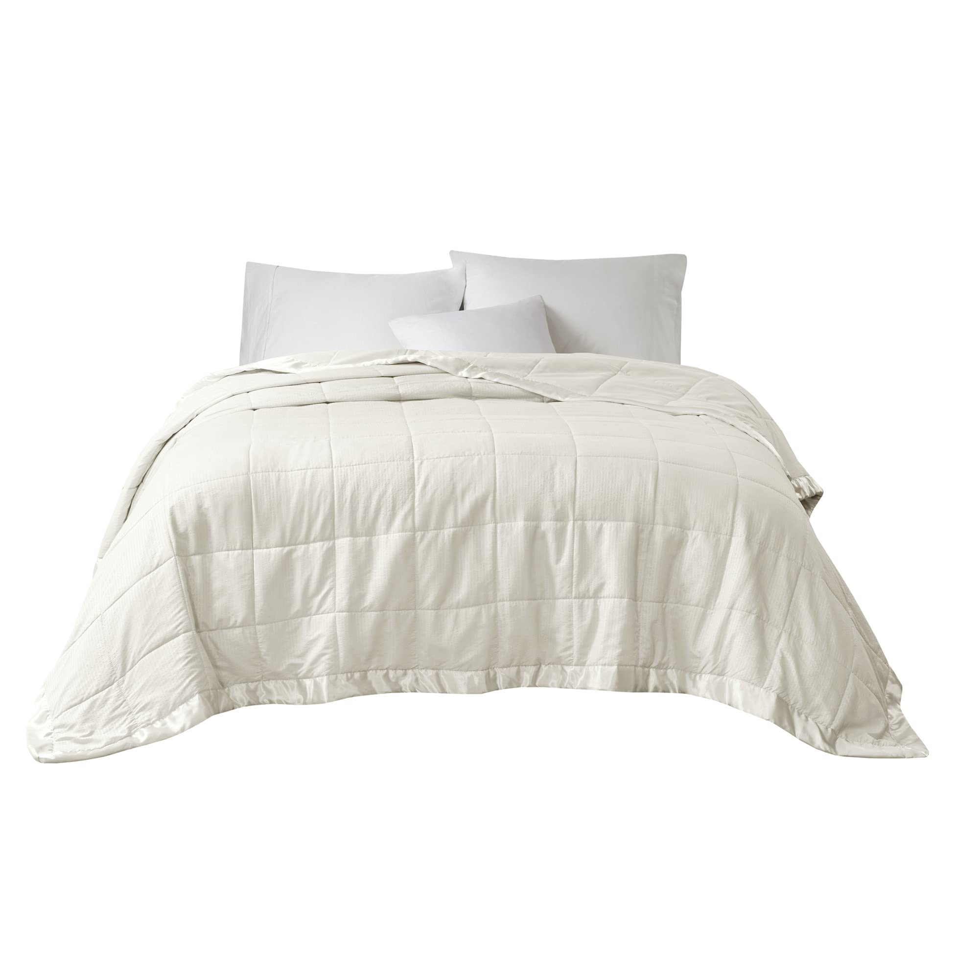 Madison Park Down Alternative Blanket – 3M Scotchgard, Lightweight, Oversized King, Ivory