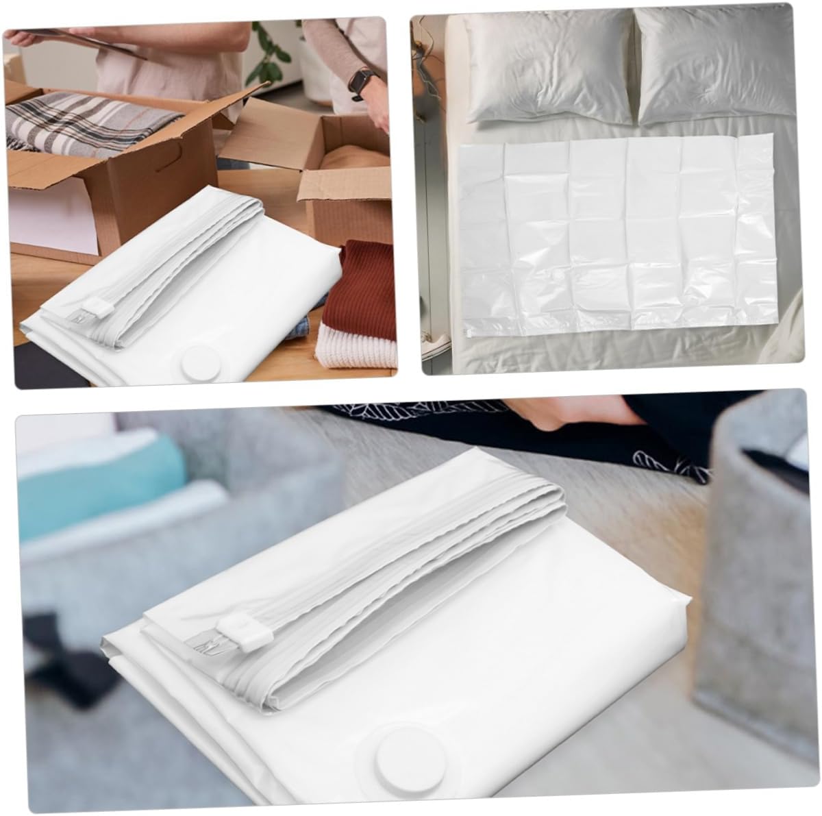 Happyyami 2pcs Mattress Vacuum Storage Bags Heavy Duty Compression Bags for Bedding Clothes Large Capacity for Home Organization