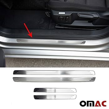 Genuine VW Tiguan Front Door Sill Protector Strips-2016 Onwards
