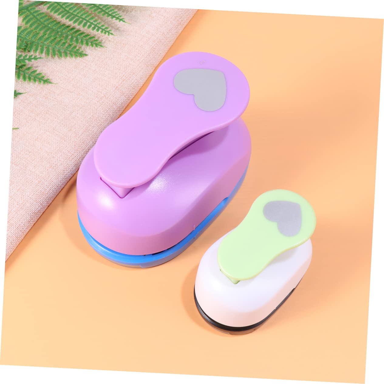 NUOBESTY Scrapbooking Punches Set 3pcs Heart Shape Craft Paper Punch Large Embossing Puncher for Scrapbook Kraft Paper Punching Machine Random Color