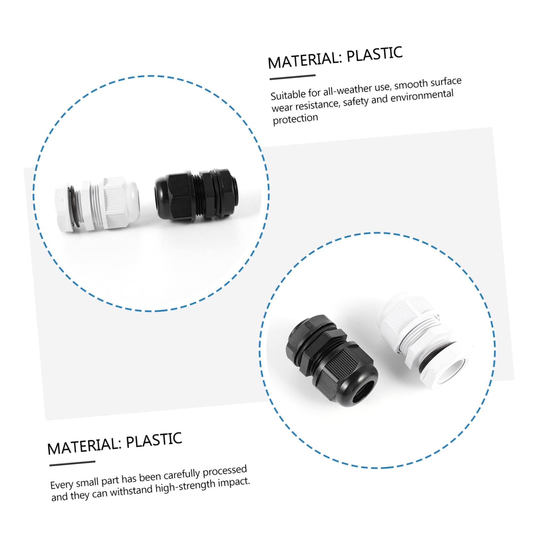 Operitacx 40piezas Prensaestopas Unidades Juntas De Prensaestopas Para Cables Conectores De Cable