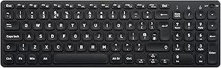 Perixx PERIBOARD-733 Wireless, Backlit USB Keyboard, X Type Scissor Keys, Big Print Letters, White Backlit, Black, UK English