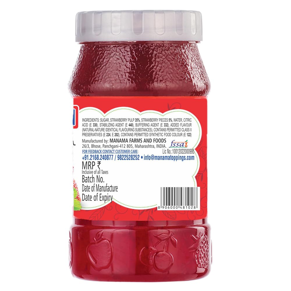 Manama Strawberry Fruit Jam and Blueberry Fruit Jam, 500GMS Each, Pack of 2 - Image 3 thumbnail